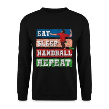 Sports Athletes Ball Sports - Unisex Sweatshirt - black - Front - Alina (178cm) & Michal (187cm)