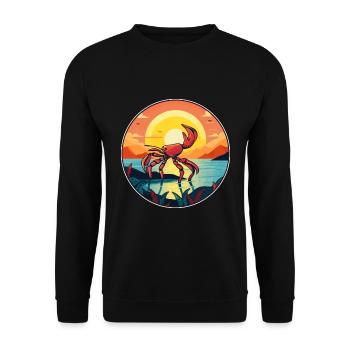 Scorpion Aquarelle Colorée Dessin Animé Kawaii Animal - Sweat-shirt Unisexe - noir - Devant - Alina (178cm) & Michal (187cm)