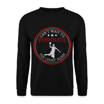Handball Sportsman Team Goal - Unisex Sweatshirt - black - Front - Alina (178cm) & Michal (187cm)