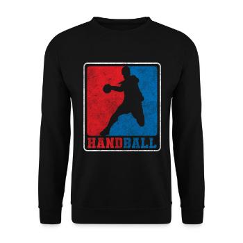 Handball, Sport, Équipe, But - Sweat-shirt Unisexe - noir - Devant - Alina (178cm) & Michal (187cm)