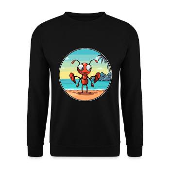 Ant Watercolor Cartoon Kawaii Clipart Animal - Unisex Sweatshirt - black - Front - Alina (178cm) & Michal (187cm)