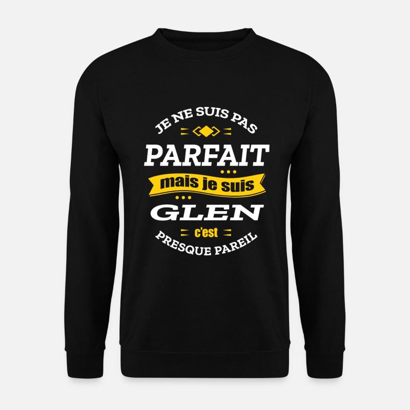GLEN PARFAIT - PRENOM GLEN - Sweat-shirt Unisexe - noir