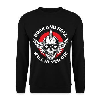 Rocker Hard Rocker Guitar - Unisex Sweatshirt - black - Front - Alina (178cm) & Michal (187cm)