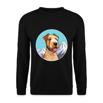 Lakeland Terrier chien race dessin animé Kawaii Watercol - Sweat-shirt Unisexe - noir - Devant - Alina (178cm) & Michal (187cm)