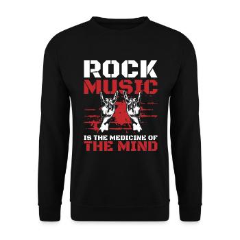 Rocker Rockmusik Heavy Metal Rockabilly - Unisex Pullover - Schwarz - Vorne - Alina (178cm) & Michal (187cm)