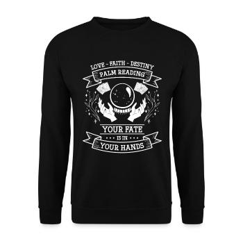 Card Reader Future Magic Stars - Unisex Sweatshirt - black - Front - Alina (178cm) & Michal (187cm)