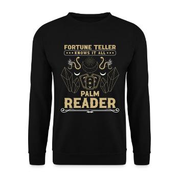 Crystal Ball Astrology Clairvoyance Zodiac - Unisex Sweatshirt - black - Front - Alina (178cm) & Michal (187cm)