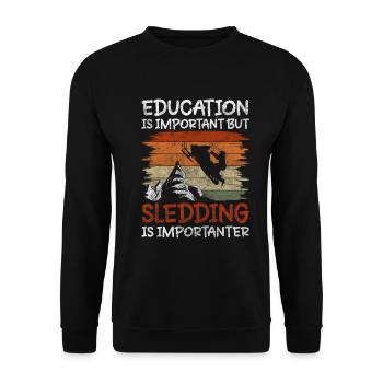 Vacances de ski de Noël en traîneau - Sweat-shirt Unisexe - noir - Devant - Alina (178cm) & Michal (187cm)