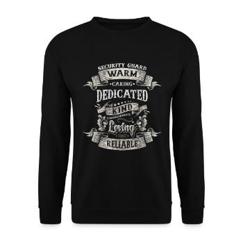 Security, Security, Order, Guard - Unisex Sweatshirt - black - Front - Alina (178cm) & Michal (187cm)