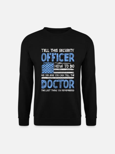 Security Schutz Sarkasmus Fachkraft - Unisex Pullover - Schwarz