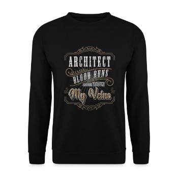 Construction de maisons design - Sweat-shirt Unisexe - noir - Devant - Alina (178cm) & Michal (187cm)