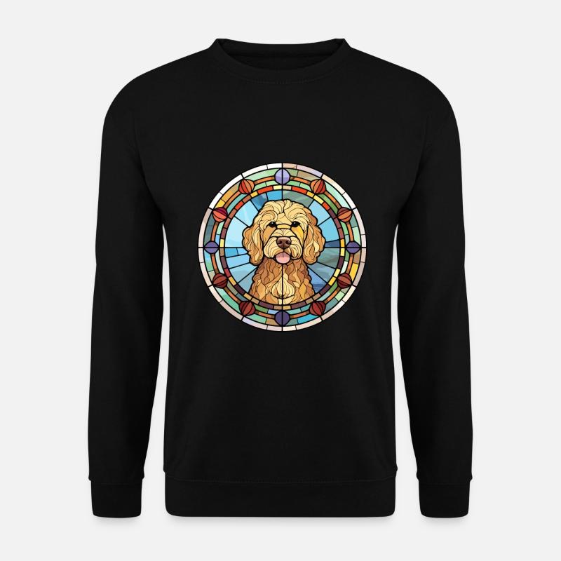 Goldendoodle Hunderasse Buntes Glas - Unisex Pullover - Schwarz