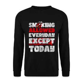 Sucht Gewinner Disziplin Nicht Rauchen - Unisex Pullover - Schwarz - Vorne - Alina (178cm) & Michal (187cm)