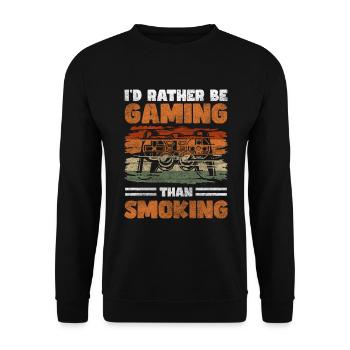 Non Smoking Cant Health Target - Unisex Sweatshirt - black - Front - Alina (178cm) & Michal (187cm)