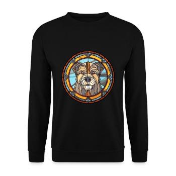 Tahltan Bear Dog Breed Stained Glass Colorful Wate - Unisex Sweatshirt - black - Front - Alina (178cm) & Michal (187cm)