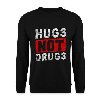 Drugs Addicted Hemp - Unisex Sweatshirt - black - Front - Alina (178cm) & Michal (187cm)