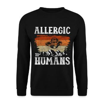 Extraterrestres Univers Terrien Astronaute - Sweat-shirt Unisexe - noir - Devant - Alina (178cm) & Michal (187cm)