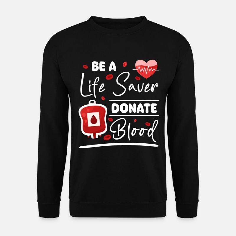 Blutspender Blut Blutgruppe - Unisex Pullover - Schwarz
