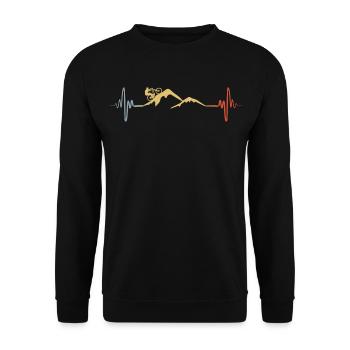 Battement de cœur d’un vététiste - Sweat-shirt Unisexe - noir - Devant - Alina (178cm) & Michal (187cm)