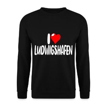 ludwigshafen - Unisex Pullover - Schwarz - Vorne - Alina (178cm) & Michal (187cm)