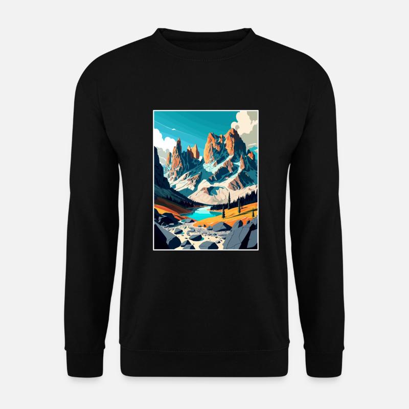 Dolomiten Dolomiten Dolomiten Gebirge Italien - Unisex Pullover - Schwarz