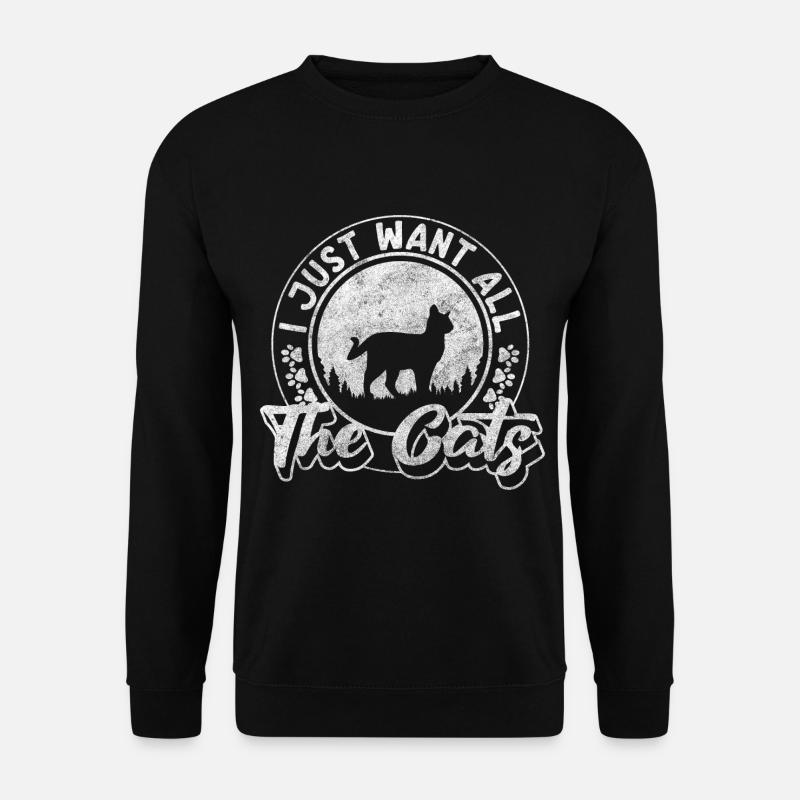 Cats, Pet, Cuddle - Unisex Sweatshirt - black