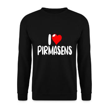 Pirmasens - Unisex Pullover - Schwarz - Vorne - Alina (178cm) & Michal (187cm)