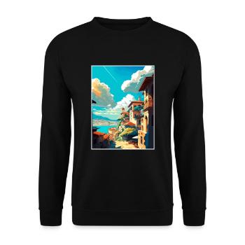 Kırsehir Türkei Vintage Reiseposter WPA Souvenir - Unisex Pullover - Schwarz - Vorne - Alina (178cm) & Michal (187cm)