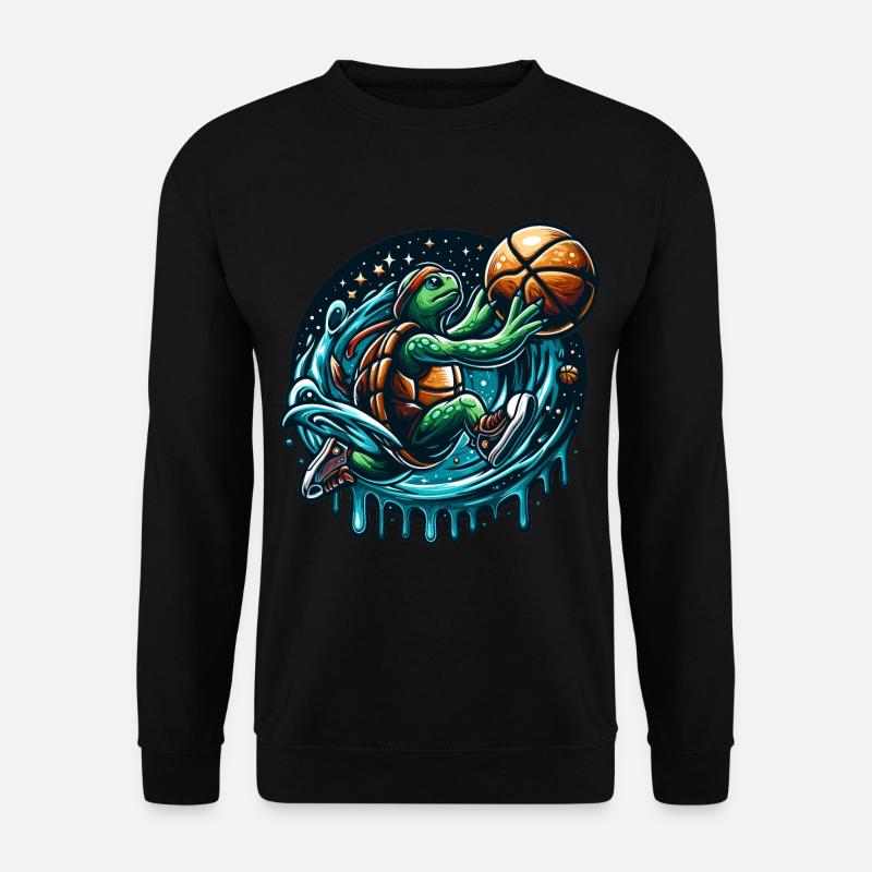 Basketball Turtle Dunking Gift - Unisex Sweatshirt - black