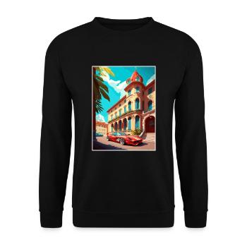 Maranello Italie Vintage voyage affiche WPA Souvenir - Sweat-shirt Unisexe - noir - Devant - Alina (178cm) & Michal (187cm)