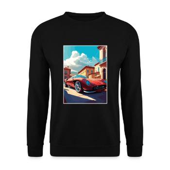 Maranello Italie Vintage voyage affiche WPA Souvenir - Sweat-shirt Unisexe - noir - Devant - Alina (178cm) & Michal (187cm)