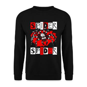 Araignée, Nature, Arachnides, Huit Yeux - Sweat-shirt Unisexe - noir - Devant - Alina (178cm) & Michal (187cm)