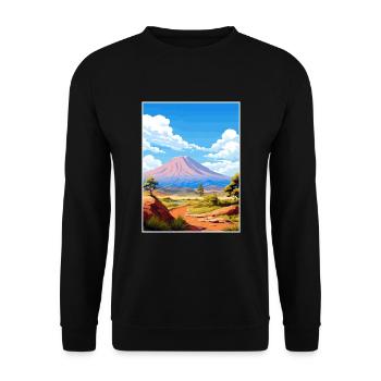 Parc national du Teide Espagne Affiche de voyage Vintage - Sweat-shirt Unisexe - noir - Devant - Alina (178cm) & Michal (187cm)