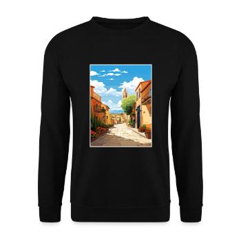 Tarragona Spanien Vintage Reiseposter WPA Souvenir - Unisex Pullover - Schwarz - Vorne - Alina (178cm) & Michal (187cm)