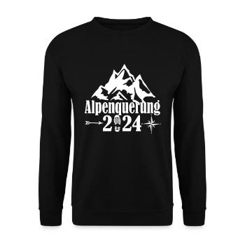 Alpenquerung 2024 - Unisex Pullover - Schwarz - Vorne - Alina (178cm) & Michal (187cm)