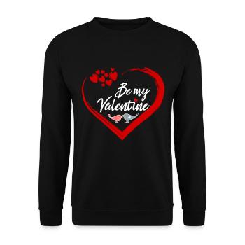 be mine - Unisex Pullover - Schwarz - Vorne - Alina (178cm) & Michal (187cm)