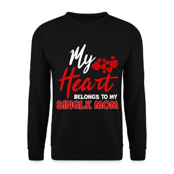 mom - Unisex Pullover - Schwarz - Vorne - Alina (178cm) & Michal (187cm)