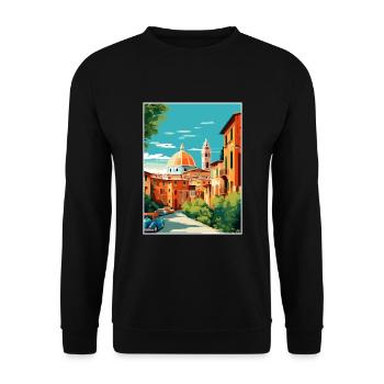 Vérone Italie Décoration Vintage Voyage Affiche WPA - Sweat-shirt Unisexe - noir - Devant - Alina (178cm) & Michal (187cm)