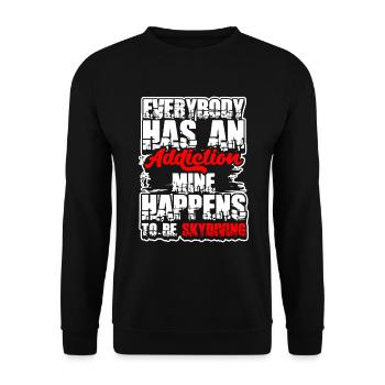Skydiving Jump Sport - Unisex Sweatshirt - black - Front - Alina (178cm) & Michal (187cm)