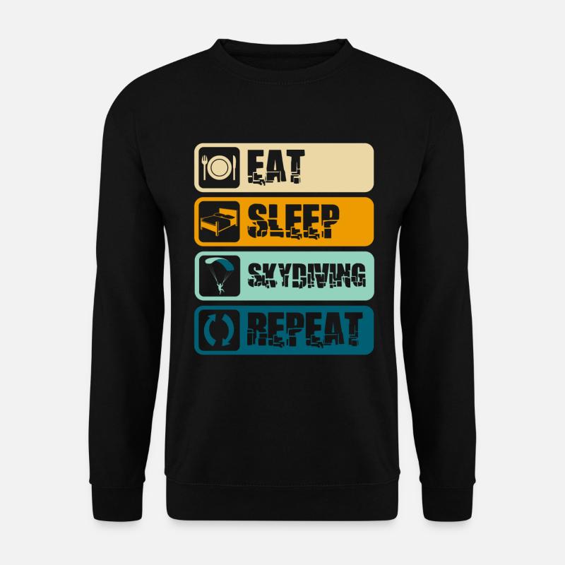Fallschirmspringen Himmel Freifall - Unisex Pullover - Schwarz