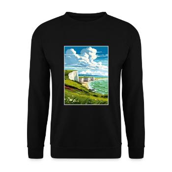 Sept sœurs Sussex Vintage voyage affiche WPA Art - Sweat-shirt Unisexe - noir - Devant - Alina (178cm) & Michal (187cm)