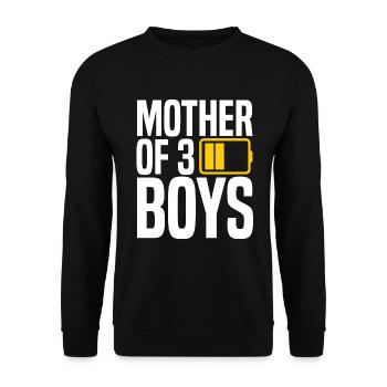 mère de 3 garçons - Sweat-shirt Unisexe - noir - Devant - Alina (178cm) & Michal (187cm)