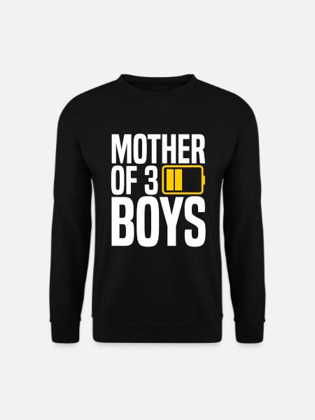 mère de 3 garçons - Sweat-shirt Unisexe - noir