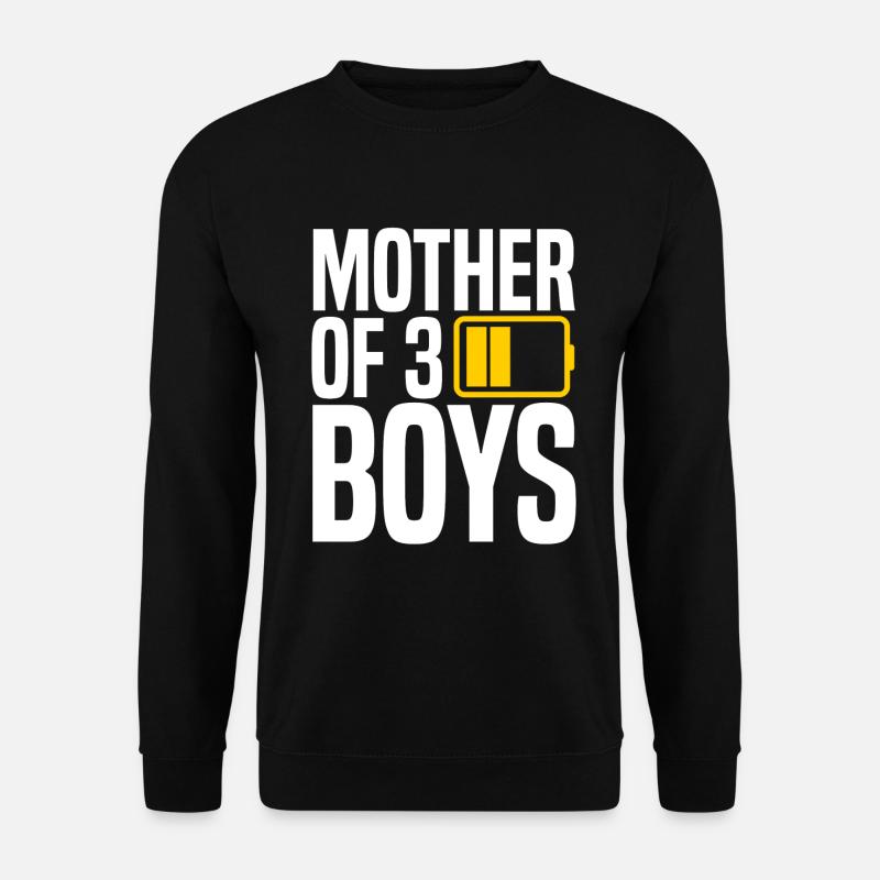 mère de 3 garçons - Sweat-shirt Unisexe - noir