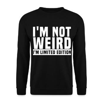 Je ne suis pas Weir I Am Édition limitée - Sweat-shirt Unisexe - noir - Devant - Alina (178cm) & Michal (187cm)