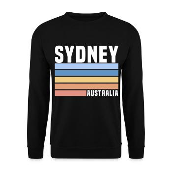 Sydney, Australie - Sweat-shirt Unisexe - noir - Devant - Alina (178cm) & Michal (187cm)