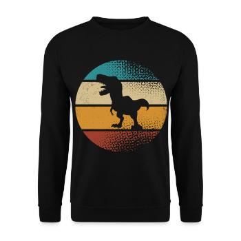 T Rex - Unisex Pullover - Schwarz - Vorne - Alina (178cm) & Michal (187cm)