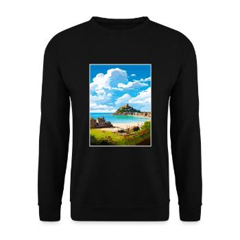 Marazion Cornwall Vintage voyage affiche Souvenir - Sweat-shirt Unisexe - noir - Devant - Alina (178cm) & Michal (187cm)