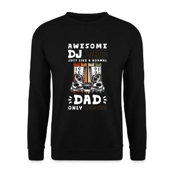 Vinyl Record Techno Dancing Turntable - Unisex Sweatshirt - black - Front - Alina (178cm) & Michal (187cm)