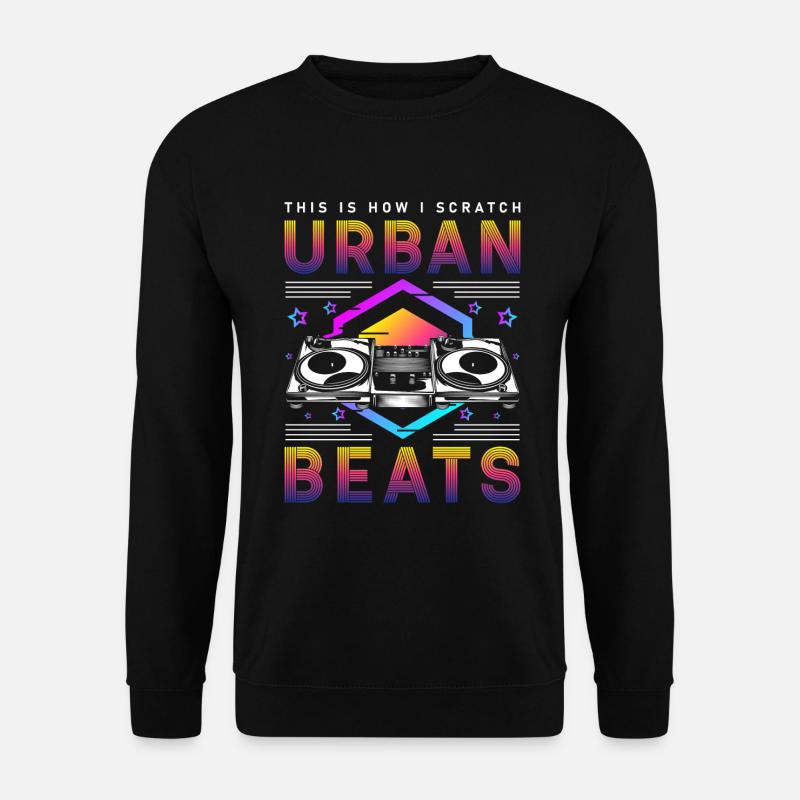 Schallplatte Disko Rave - Unisex Pullover - Schwarz